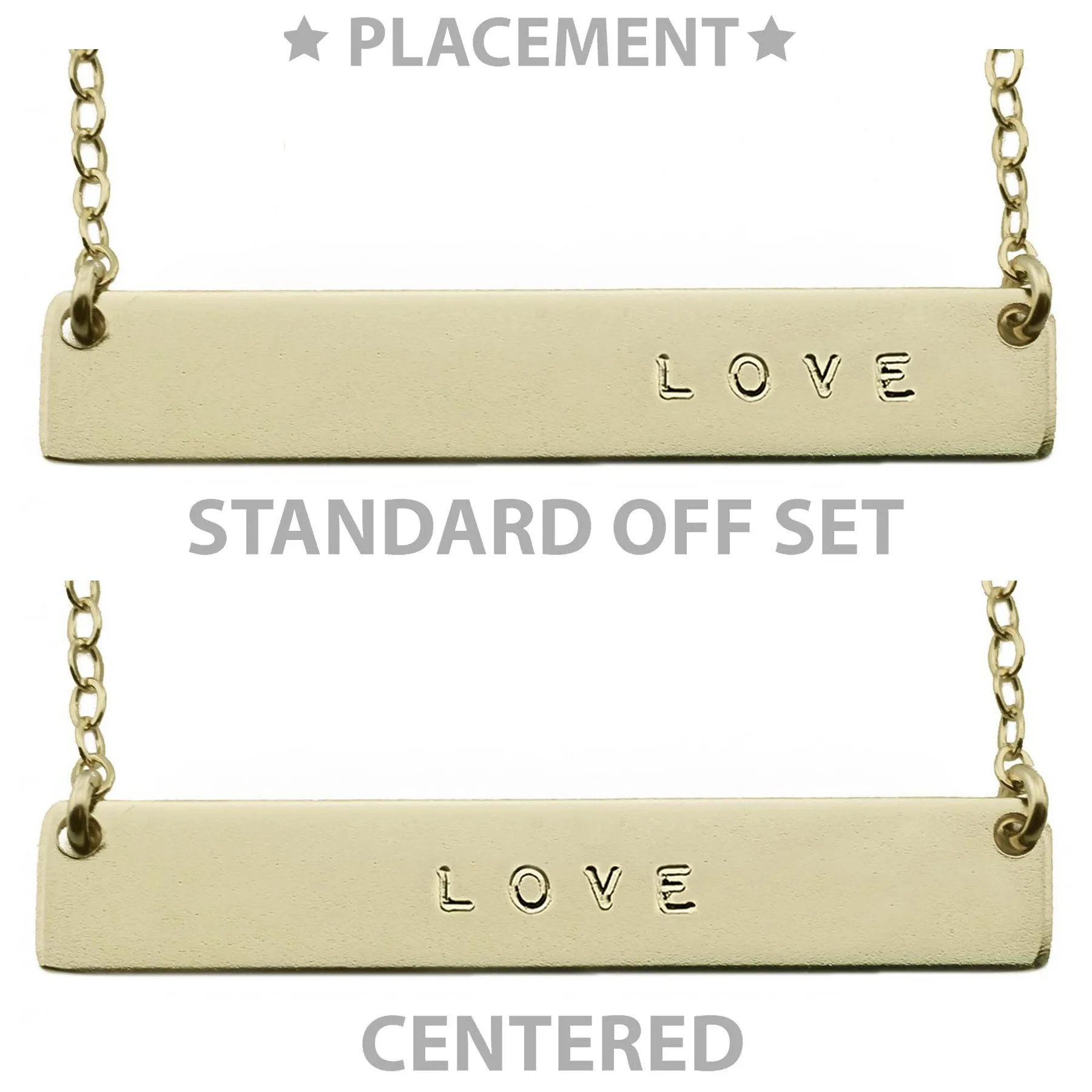 Gold Name Plate Necklace Custom 1.5"