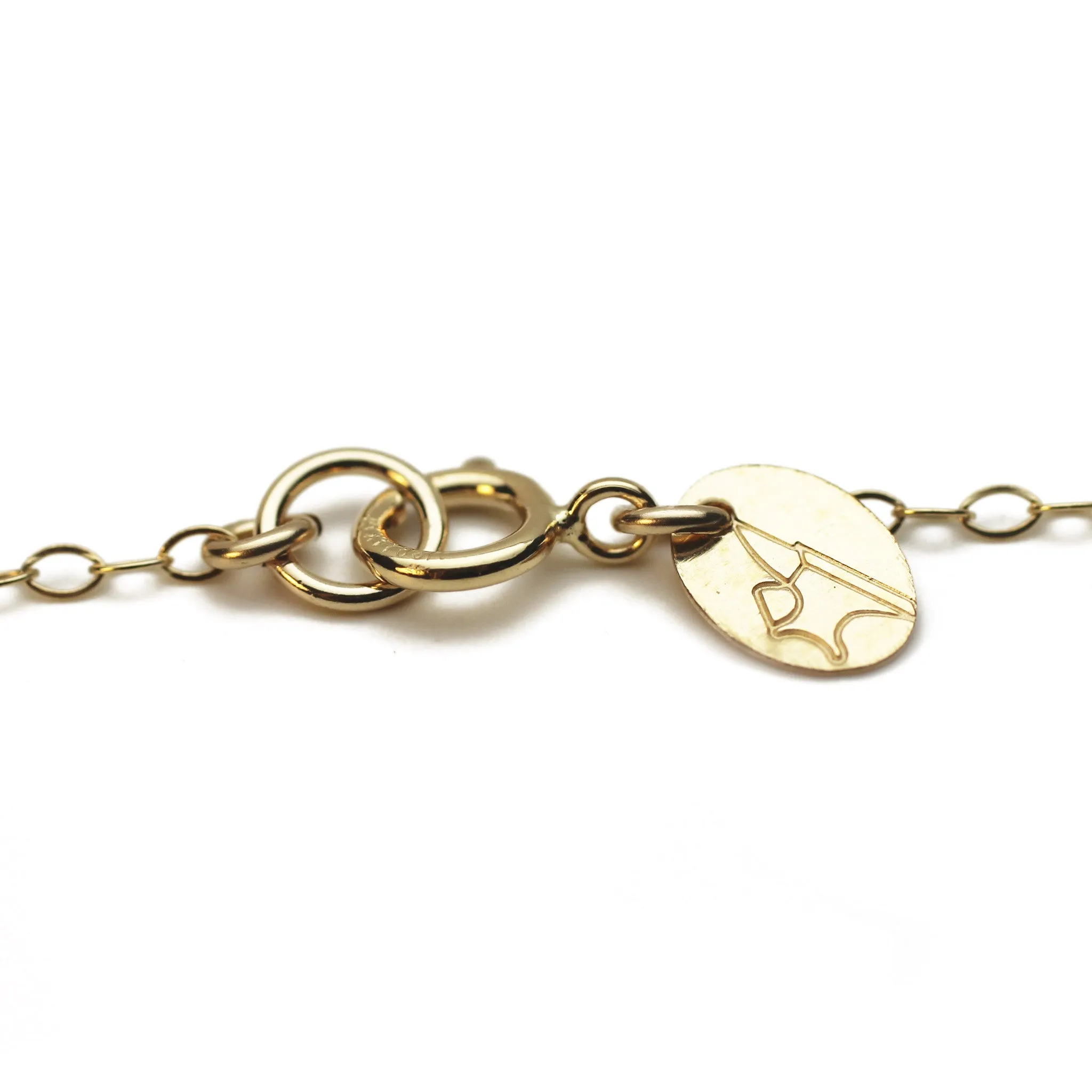 Gold Name Plate Necklace Custom 1.5"