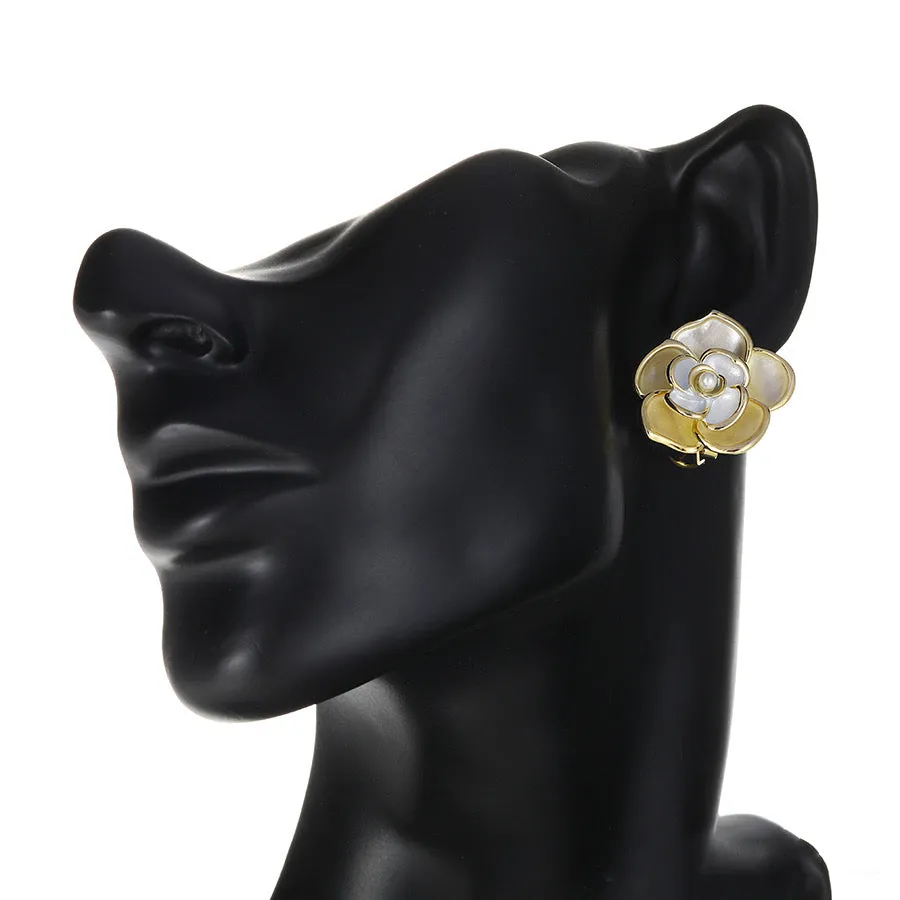 Gold Plated Multicolor Floral Earring