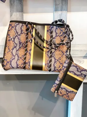 Gold/Copper Snake Tote