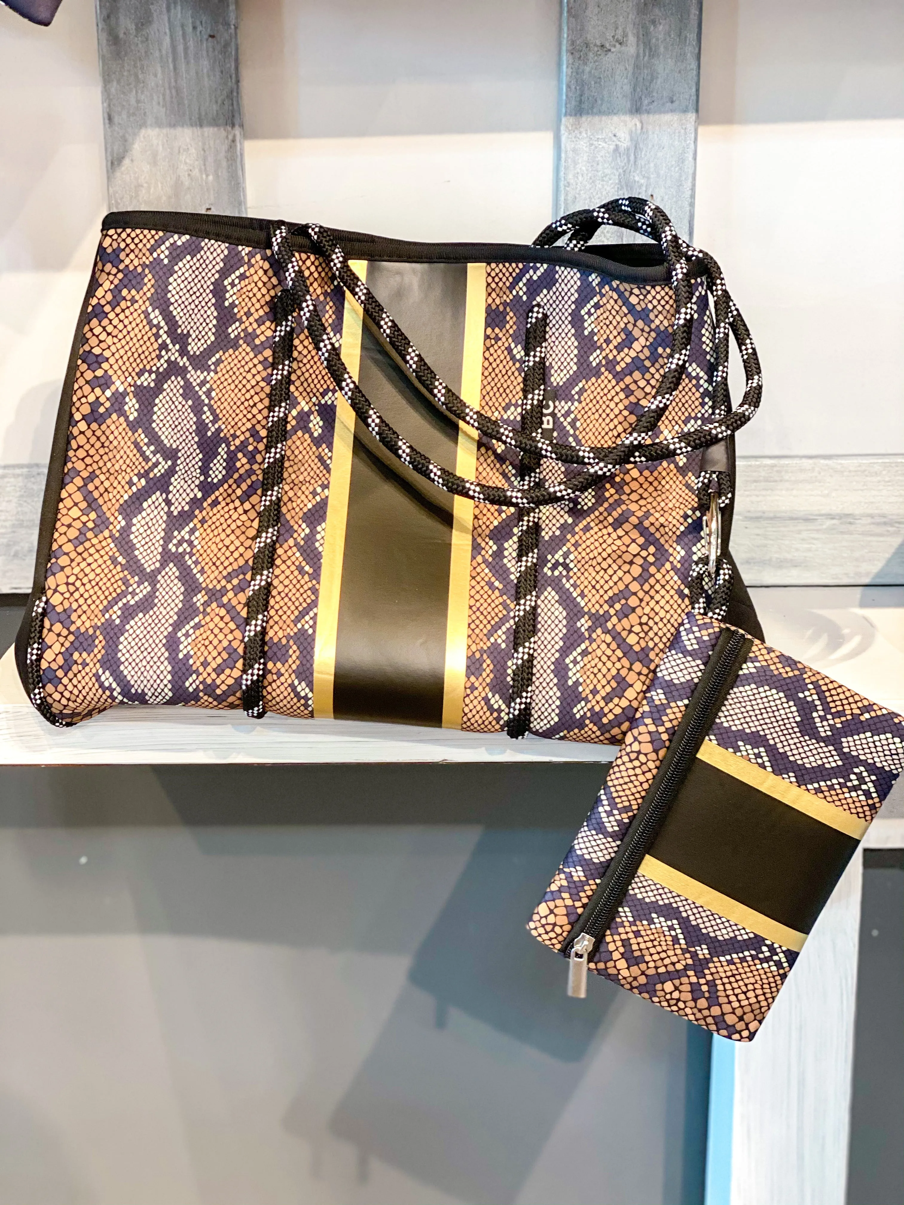 Gold/Copper Snake Tote
