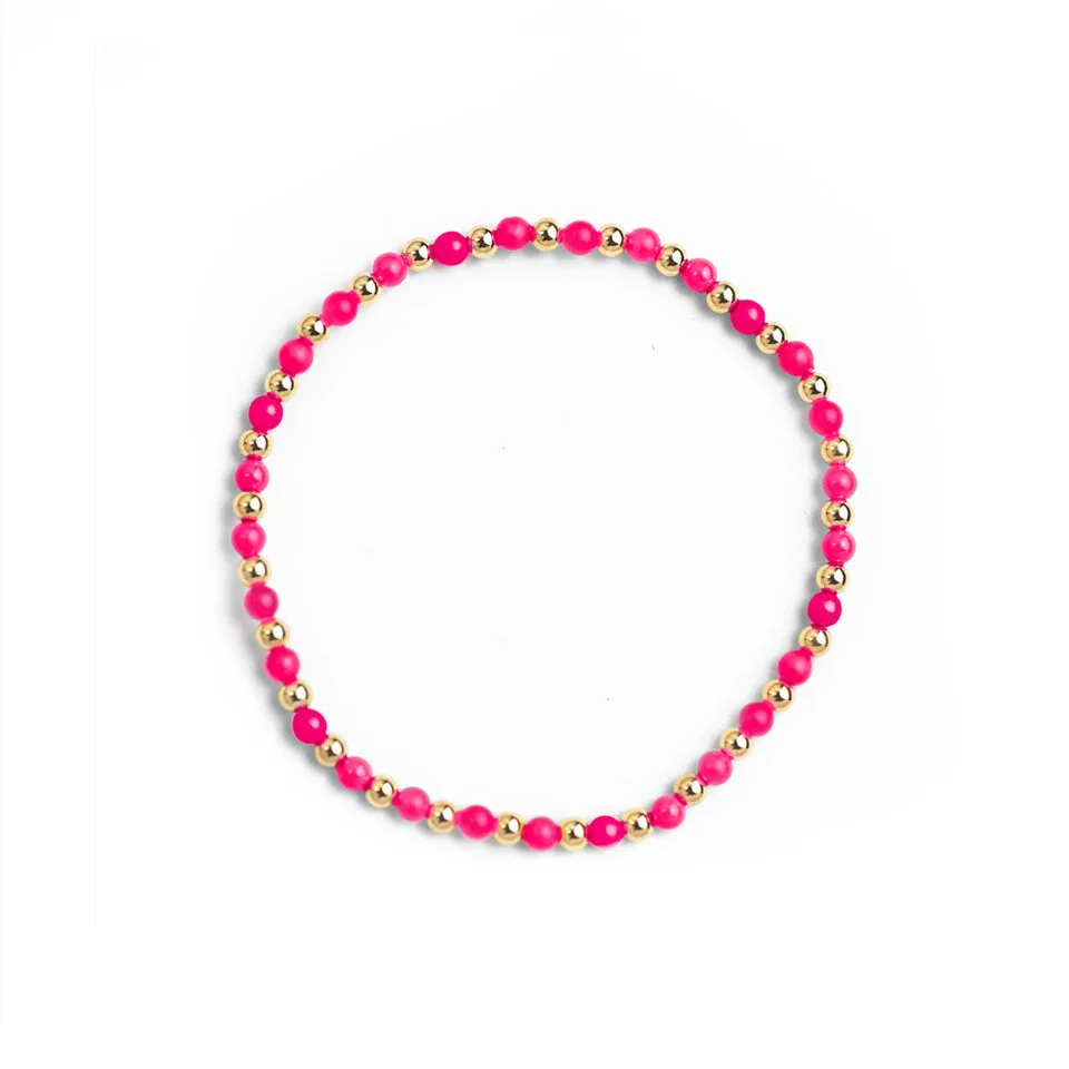 Golden Neon Pink Bracelet