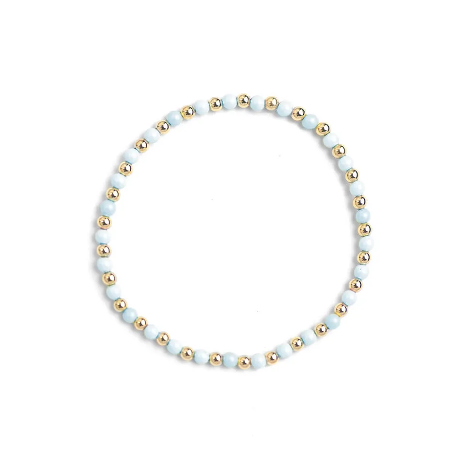 Golden Pastel Blue Bracelet