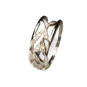 Gorgeous 18K White Gold Hidalgo Interchangeable Floral Jacket Diamond Band Ring