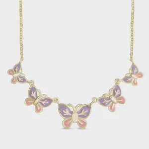Graduated Butterfly Necklace