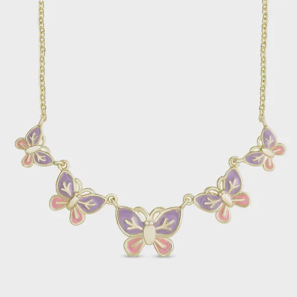 Graduated Butterfly Necklace