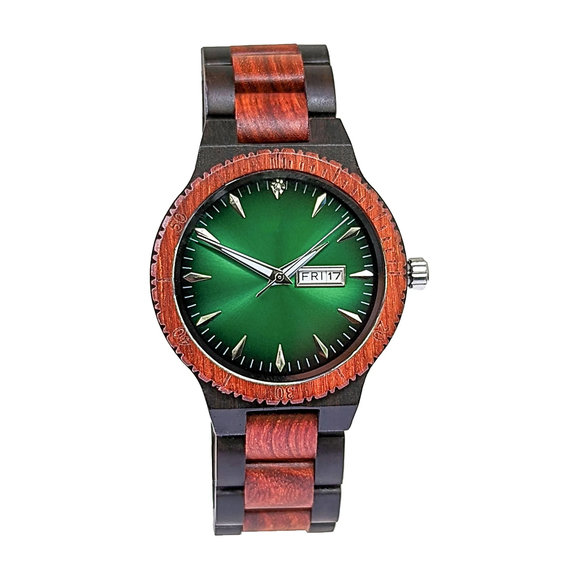 Groomsmen Set of 8 Wooden Watch Red | Justo