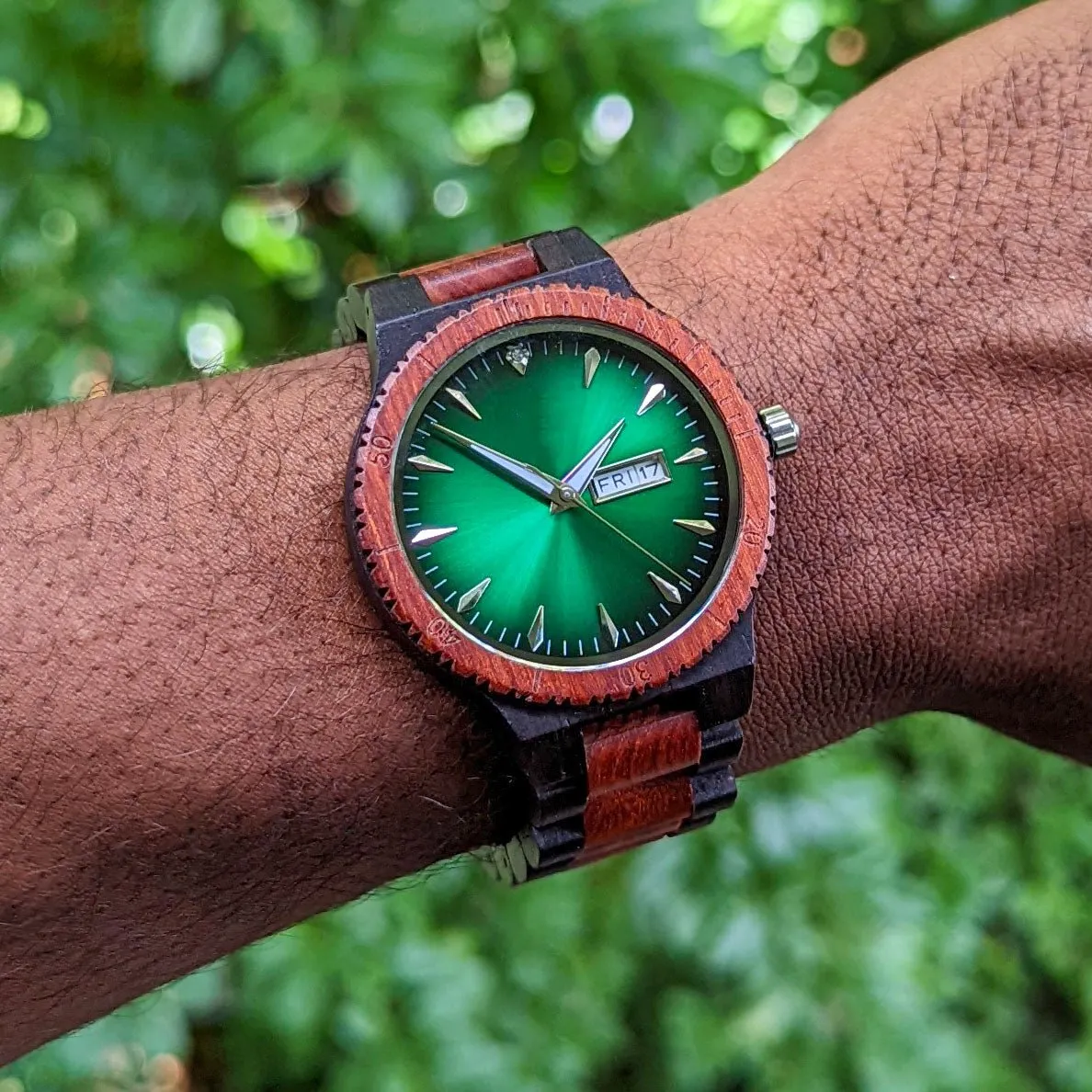 Groomsmen Set of 8 Wooden Watch Red | Justo