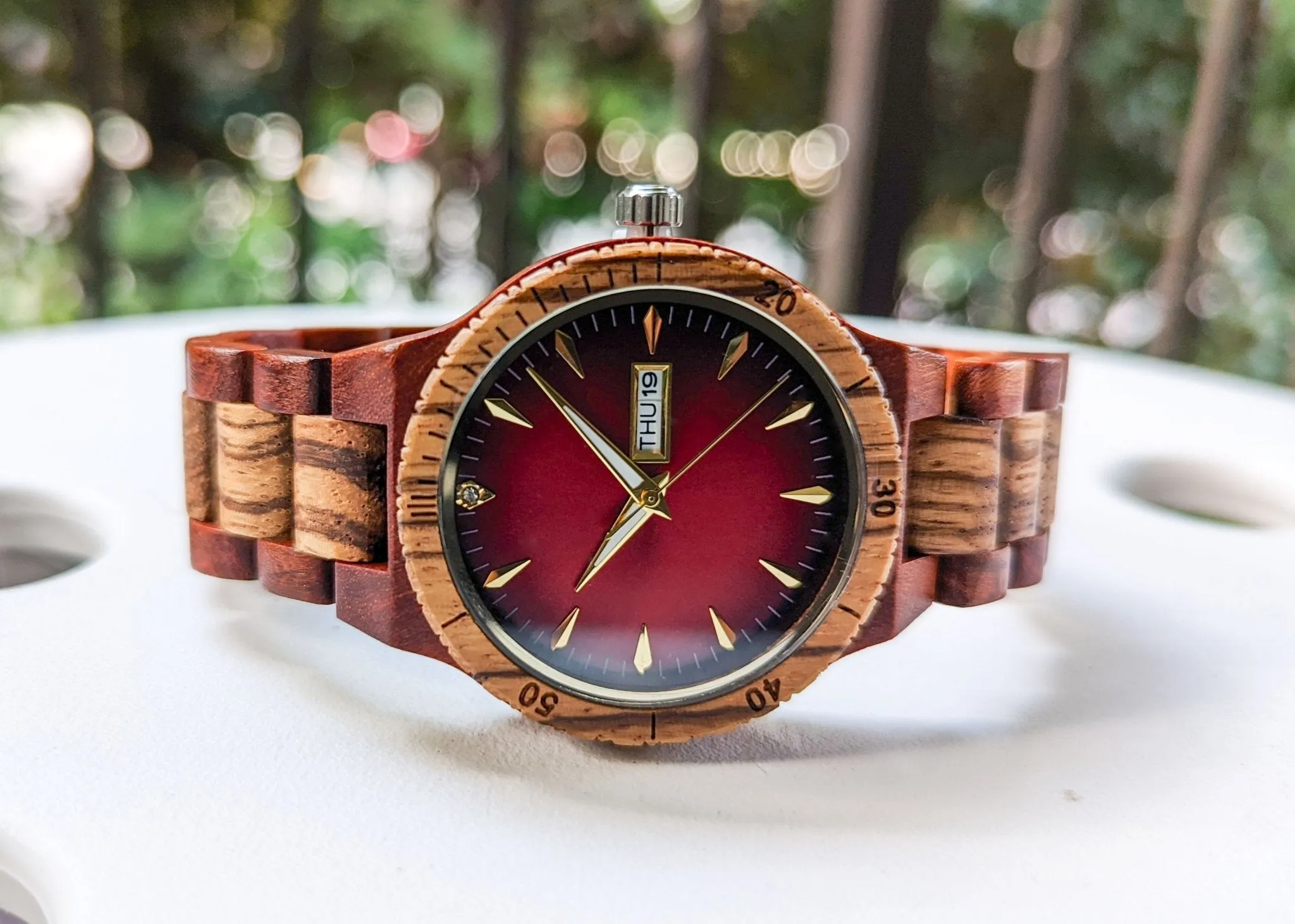 Groomsmen Set of 9 Wooden Watch Zebra | Justo