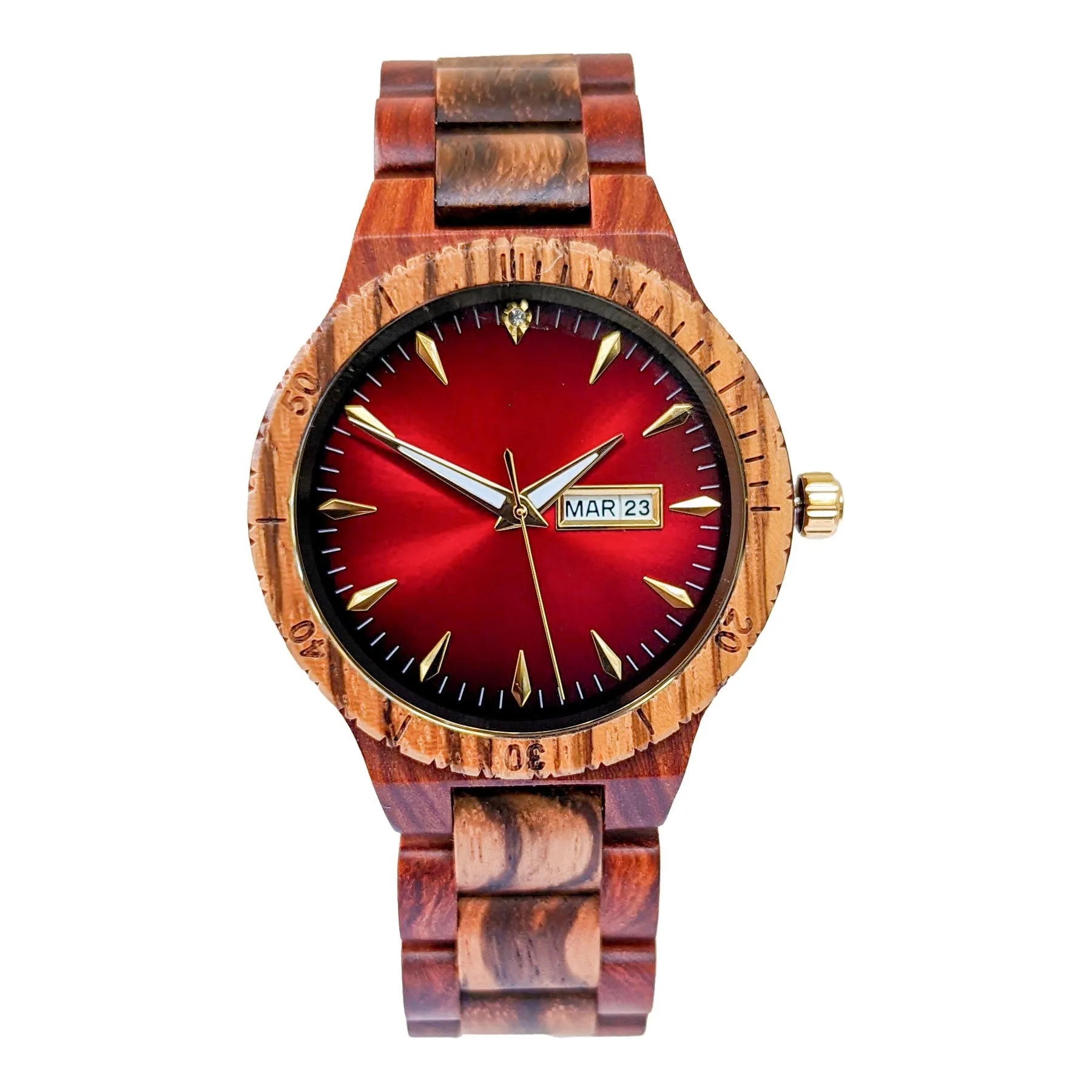 Groomsmen Set of 9 Wooden Watch Zebra | Justo