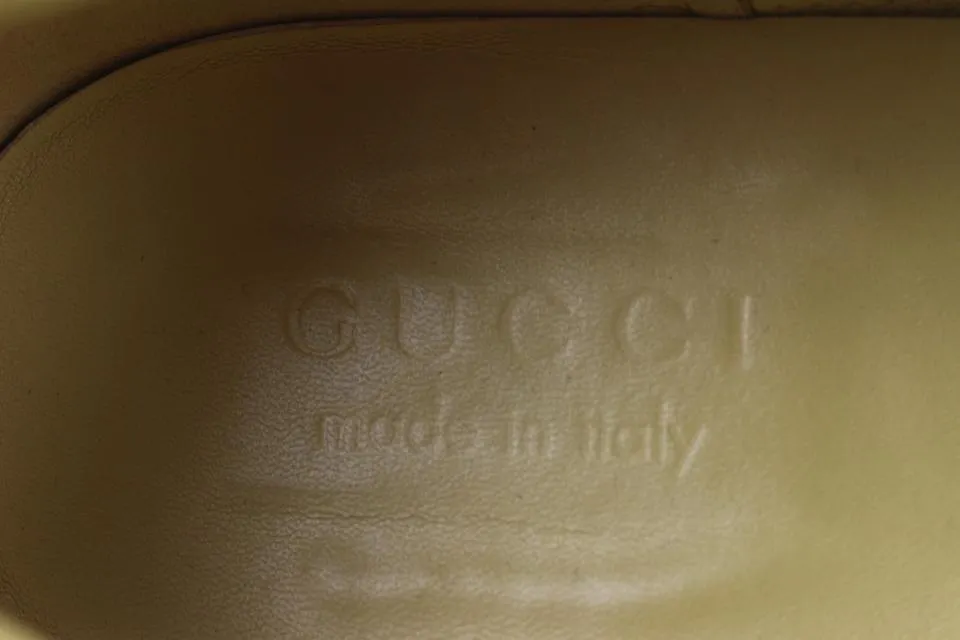 Gucci 192713 Men's US 10 Perforated LEather Web Sneaker 167ggs712