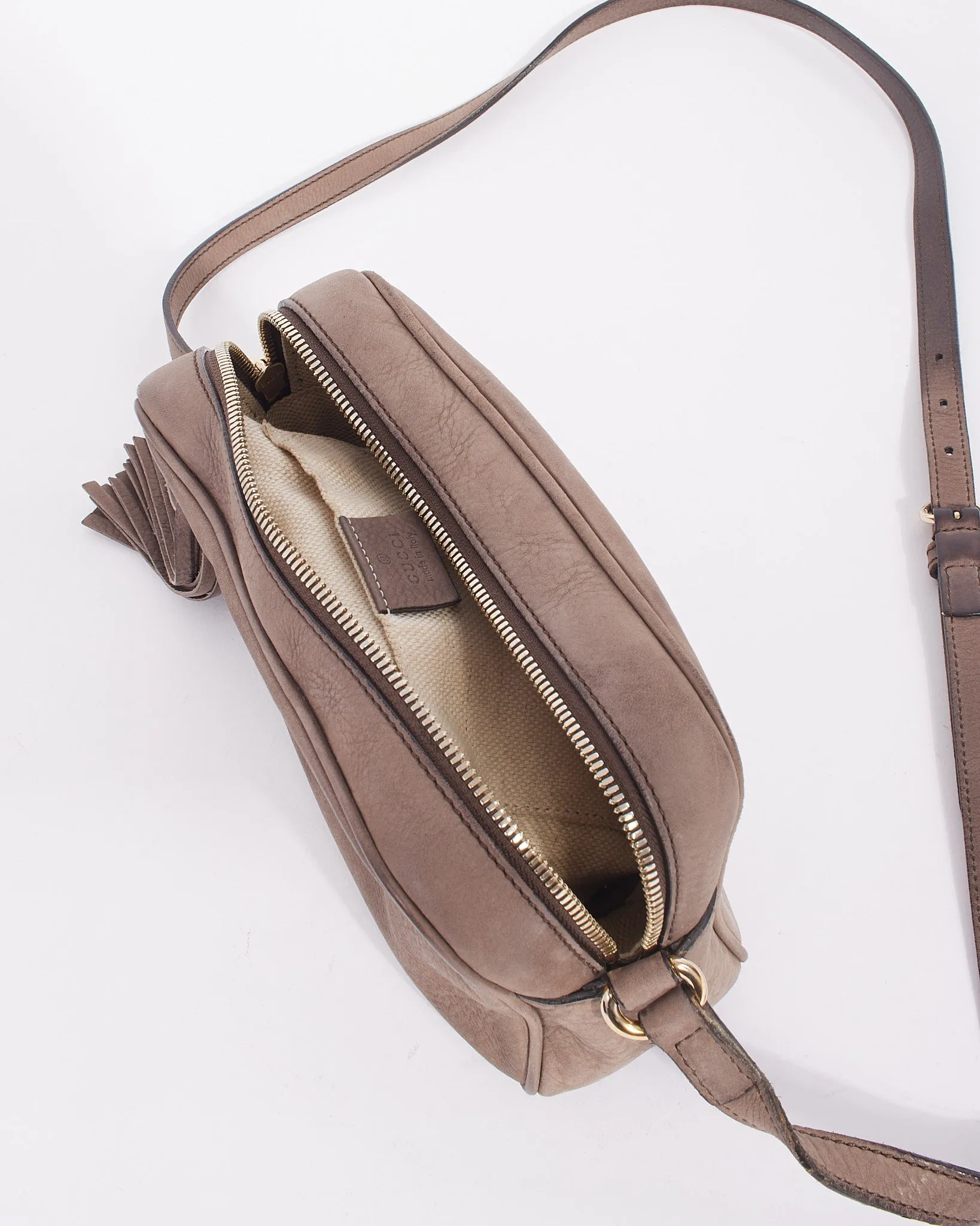 Gucci Beige Suede Leather Soho Disco Bag