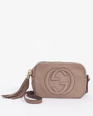 Gucci Beige Suede Leather Soho Disco Bag