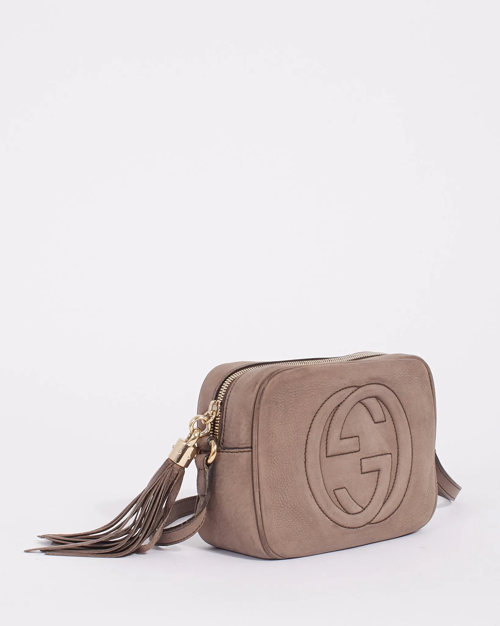 Gucci Beige Suede Leather Soho Disco Bag