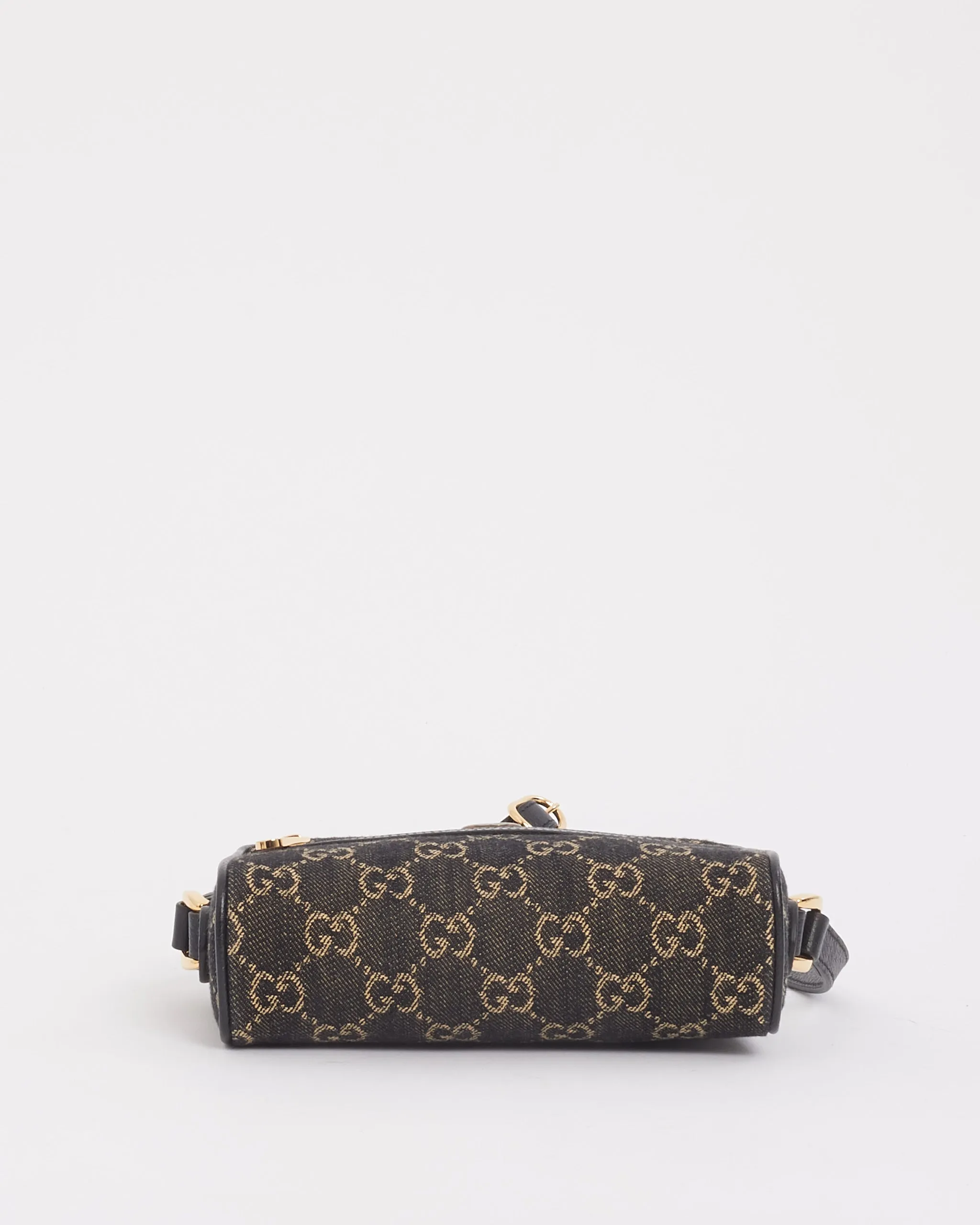 Gucci Black Denim Mini GG Ophidia Crossbody