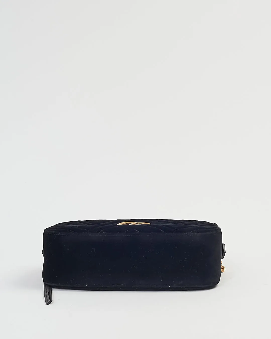Gucci Black Velvet Small Marmont Camera Crossbody