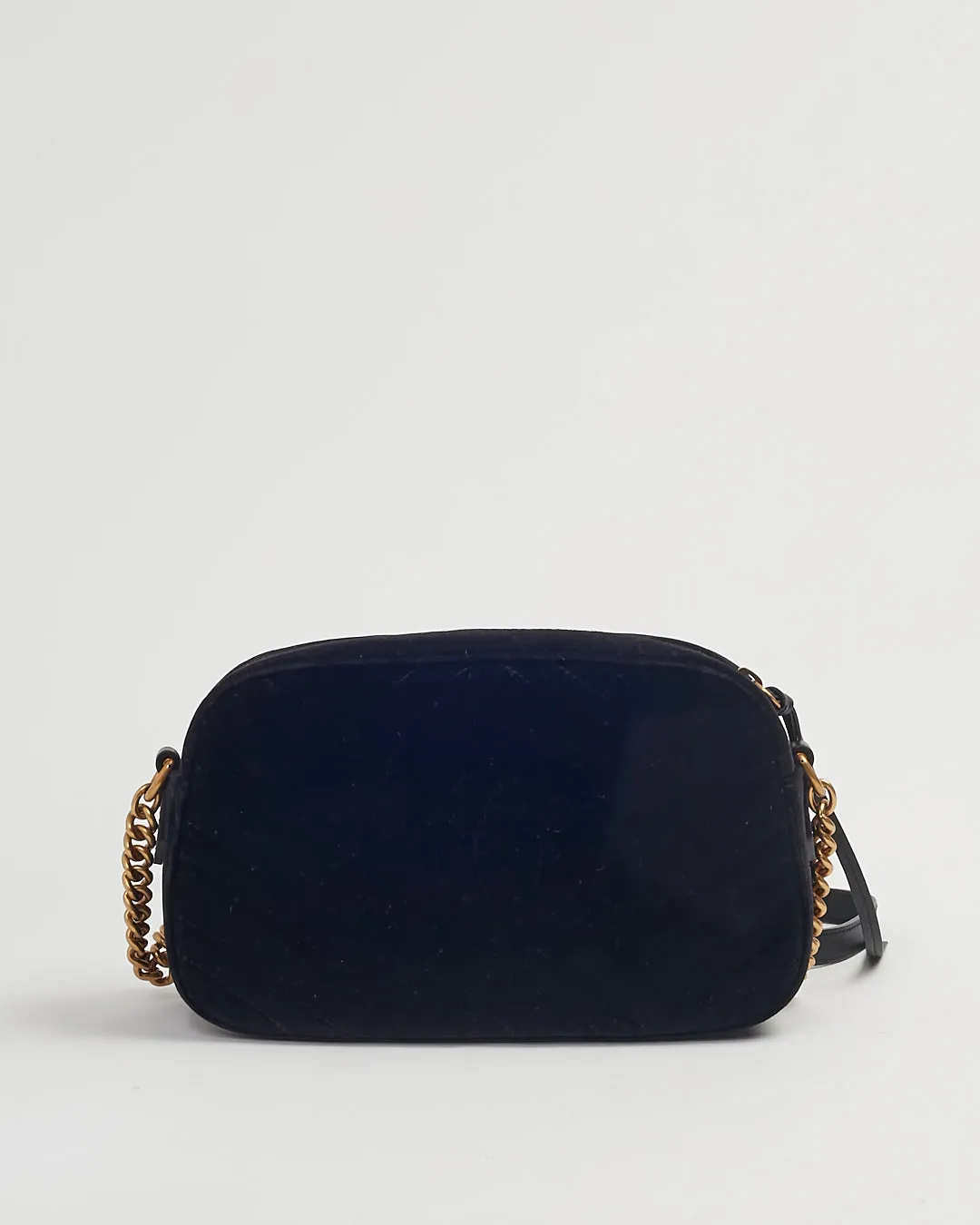 Gucci Black Velvet Small Marmont Camera Crossbody