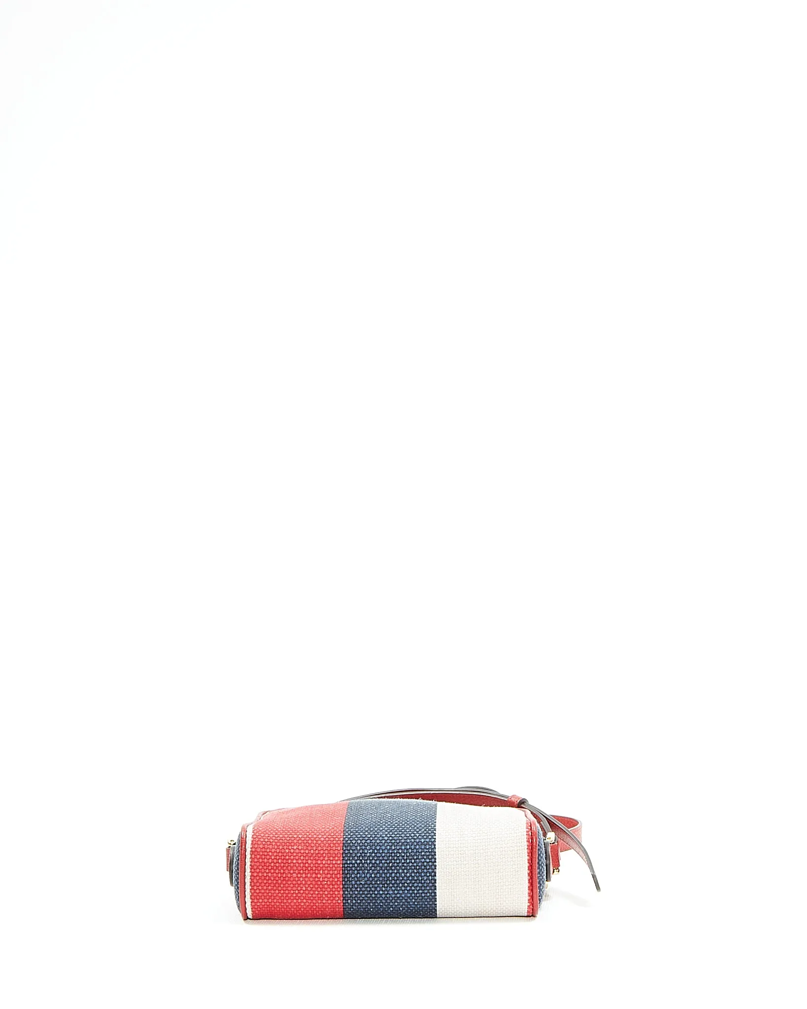 Gucci Blue/Red/White Web Canvas Mini Sylvie Ophidia Bag