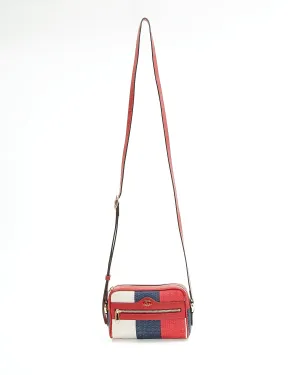 Gucci Blue/Red/White Web Canvas Mini Sylvie Ophidia Bag