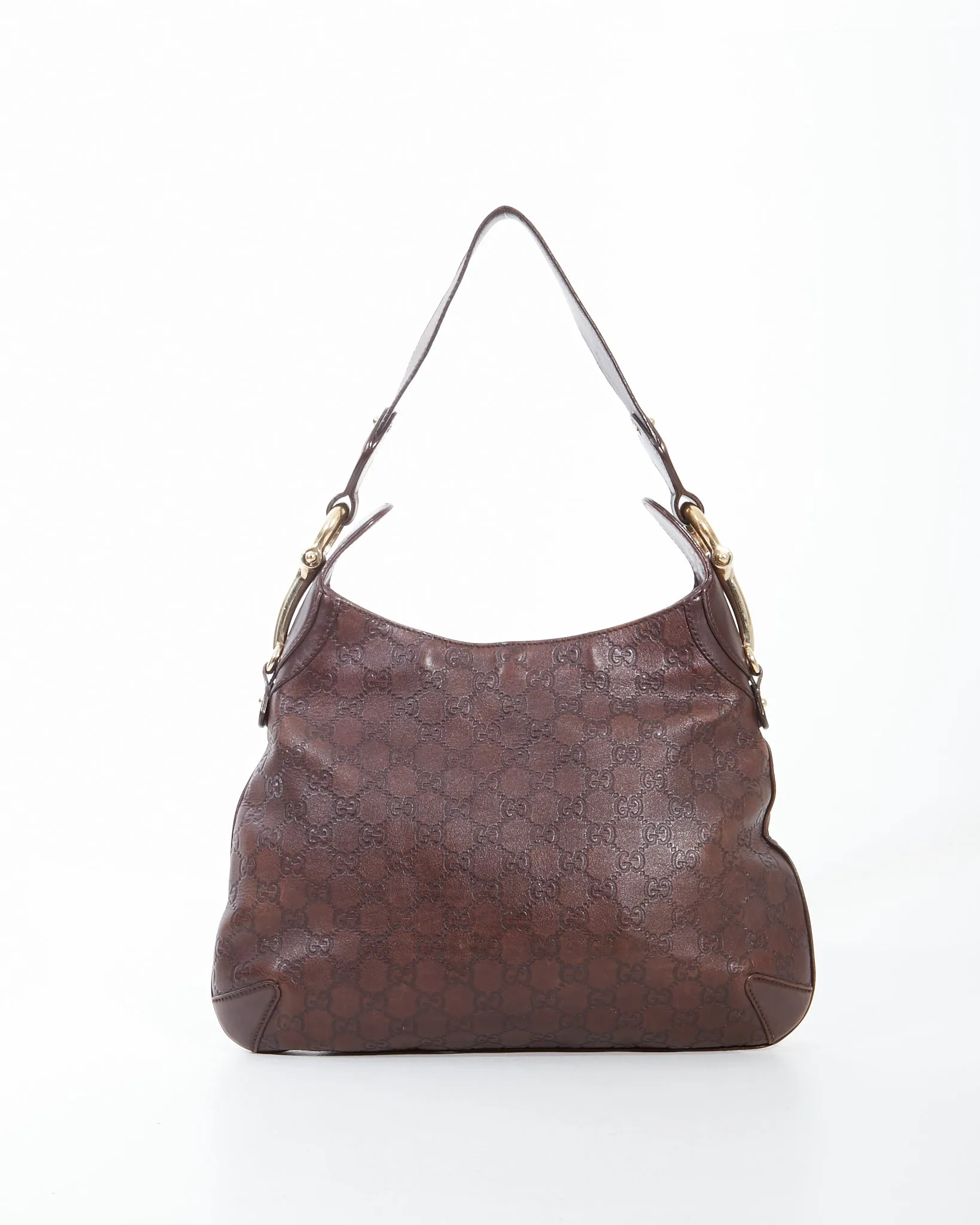 Gucci Brown GG Leather Supreme Shoulder Bag