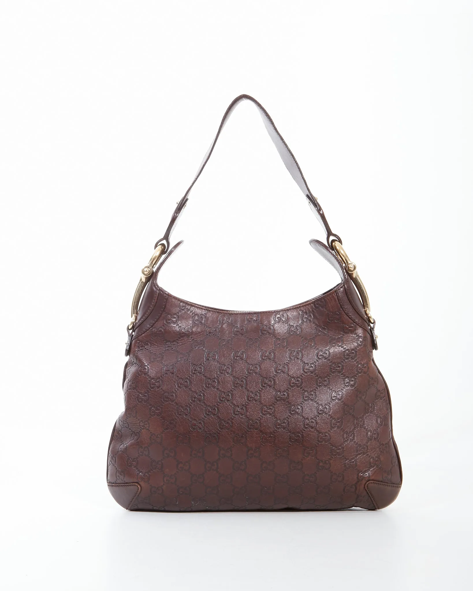 Gucci Brown GG Leather Supreme Shoulder Bag