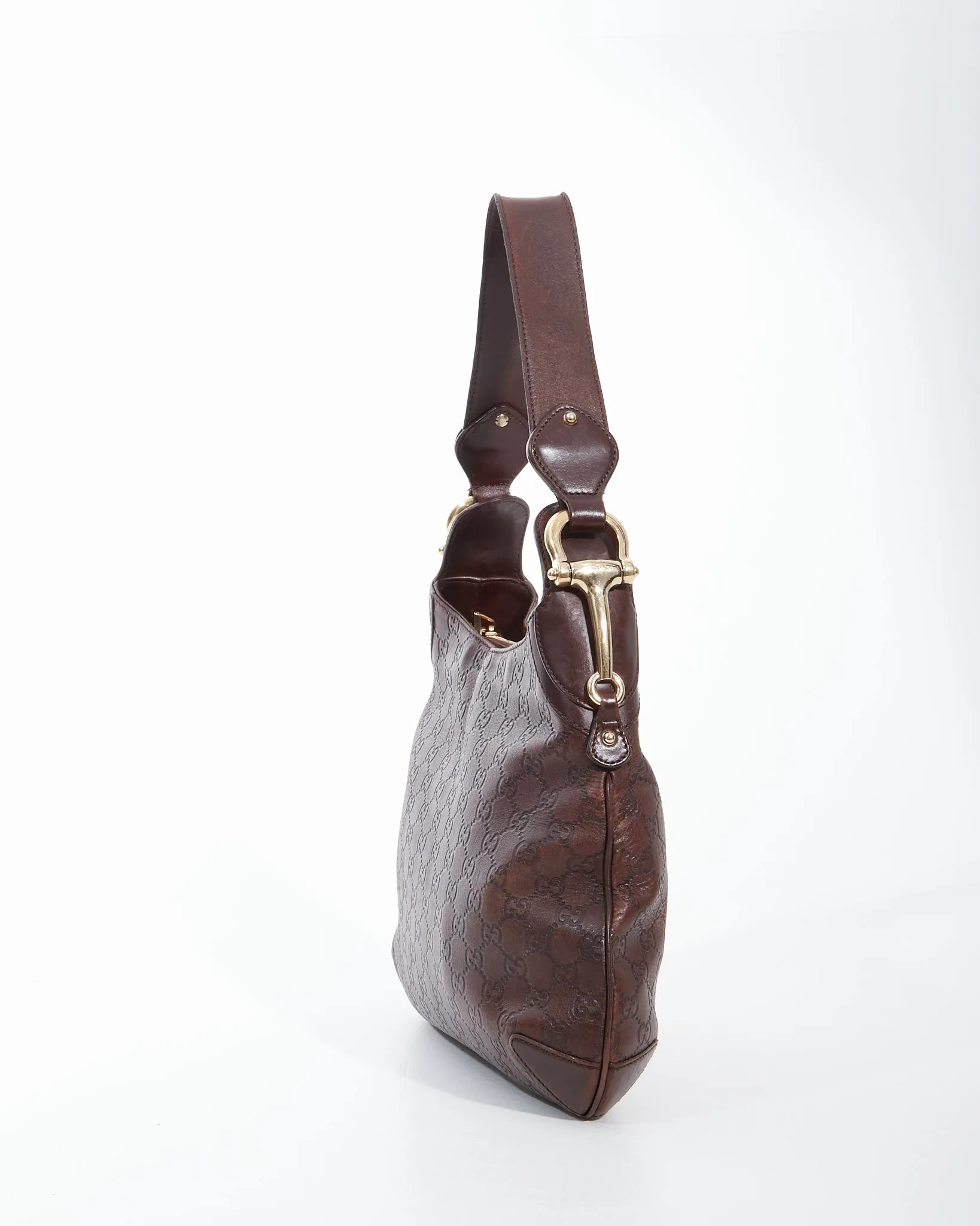 Gucci Brown GG Leather Supreme Shoulder Bag