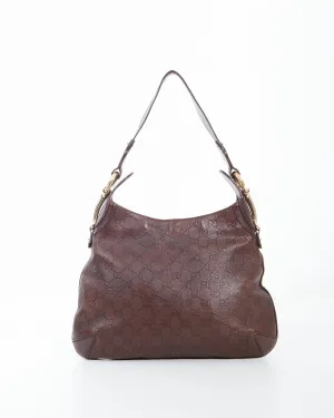 Gucci Brown GG Leather Supreme Shoulder Bag