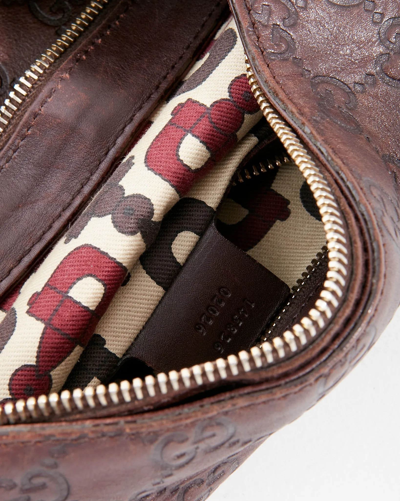 Gucci Brown GG Leather Supreme Shoulder Bag