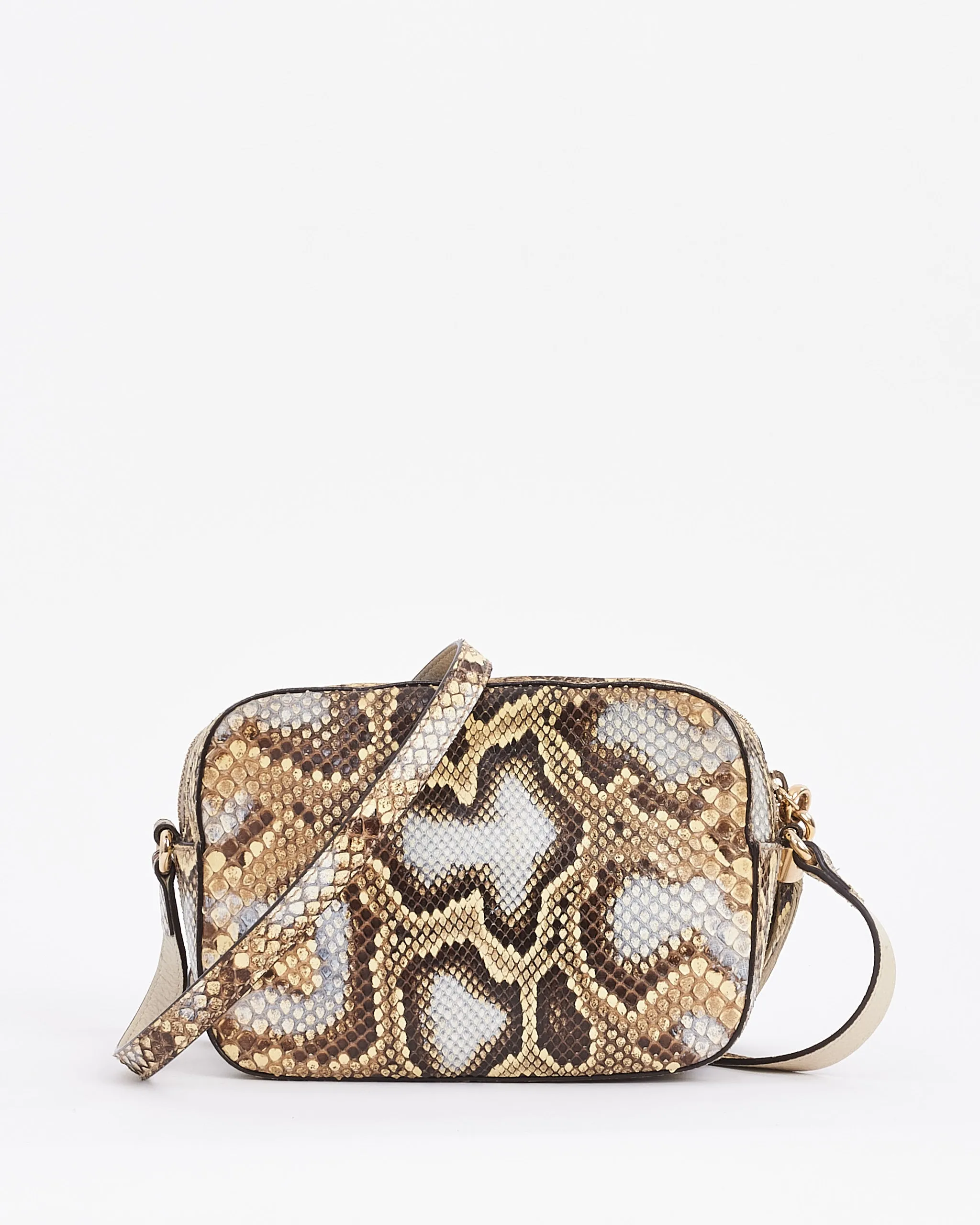 Gucci Brown Python Soho Disco Crossbody Bag