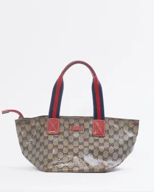 Gucci GG Coated Canvas Crystal Shelly Tote Bag