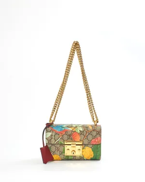 Gucci GG Supreme Monogram Tian (Floral) Small Padlock Shoulder Bag