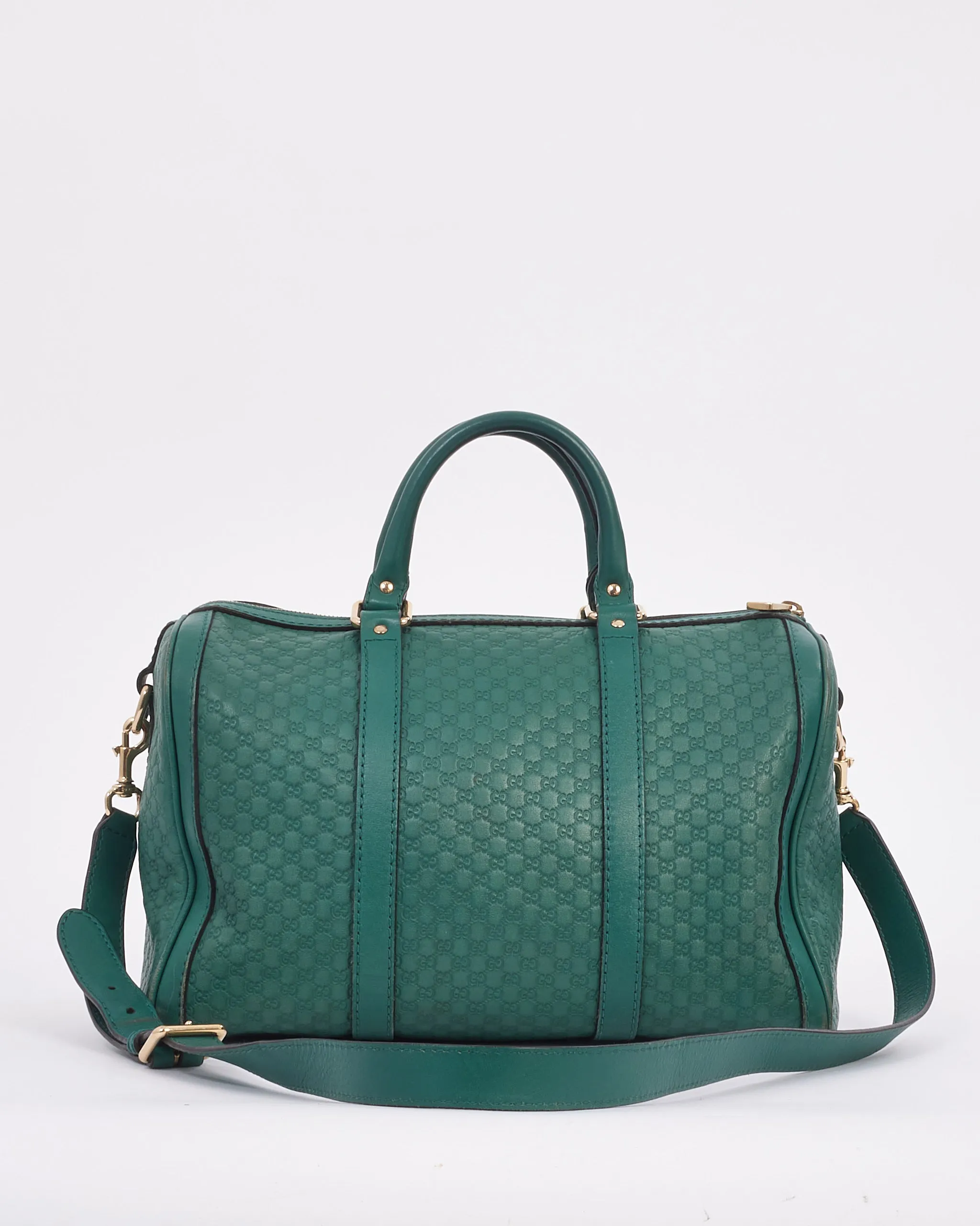 Gucci Green Guccissima Leather Boston Duffel Bag