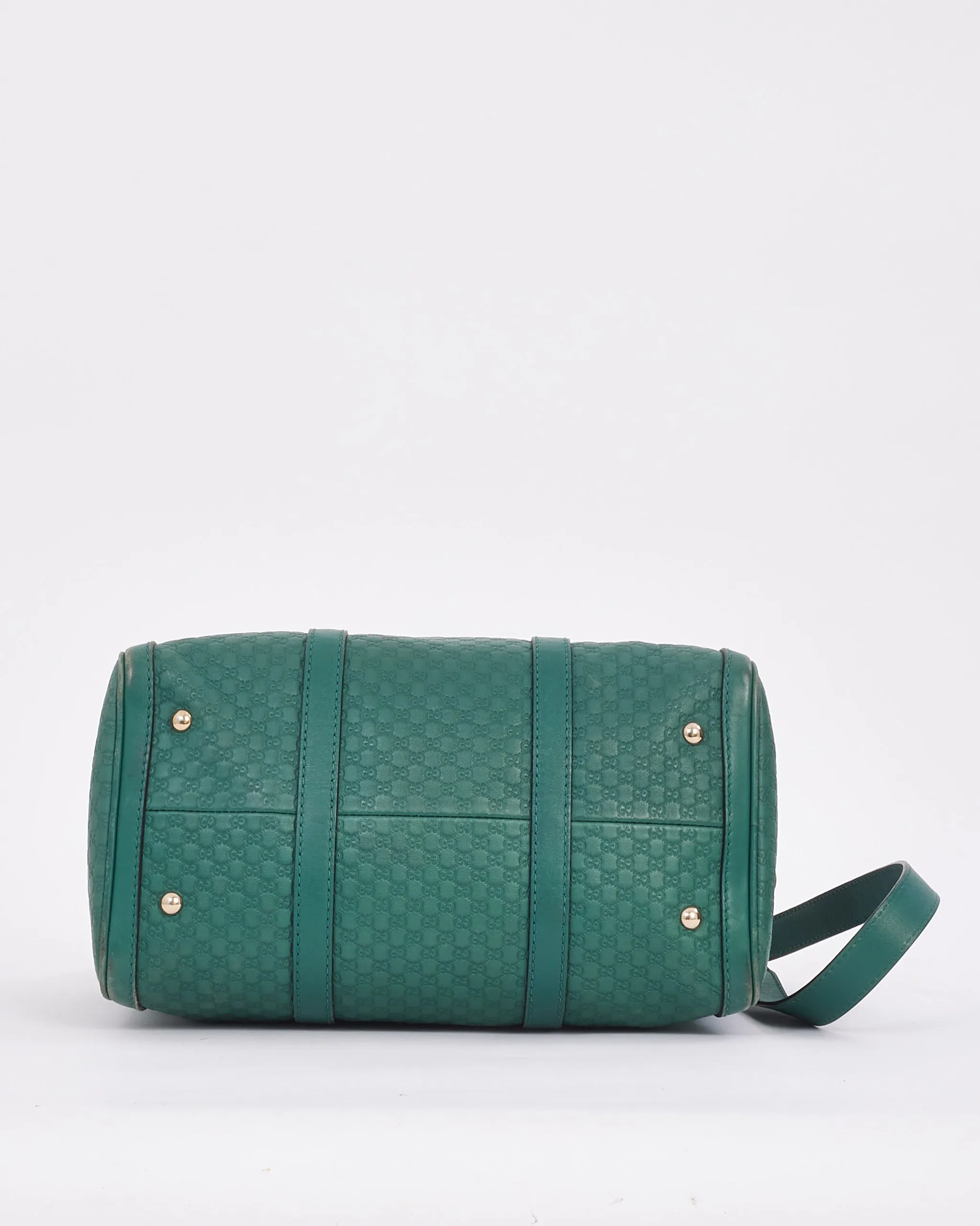 Gucci Green Guccissima Leather Boston Duffel Bag