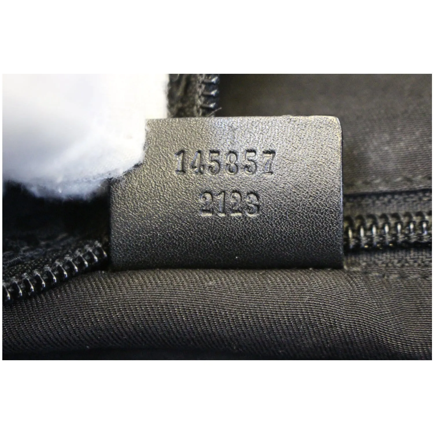 GUCCI Monogram Medium Perforated Messenger Crossbody Bag Black