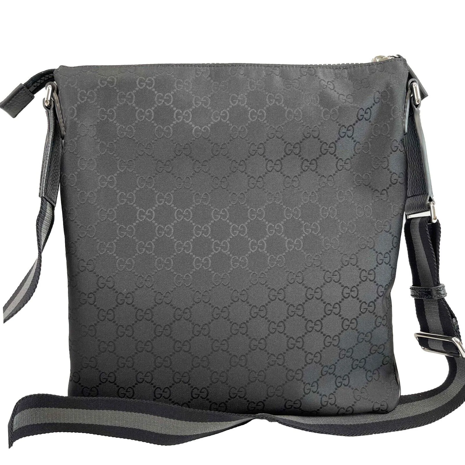 Gucci New w/o Tags Gucci Front Zip Flat Messenger Crossbody Bag