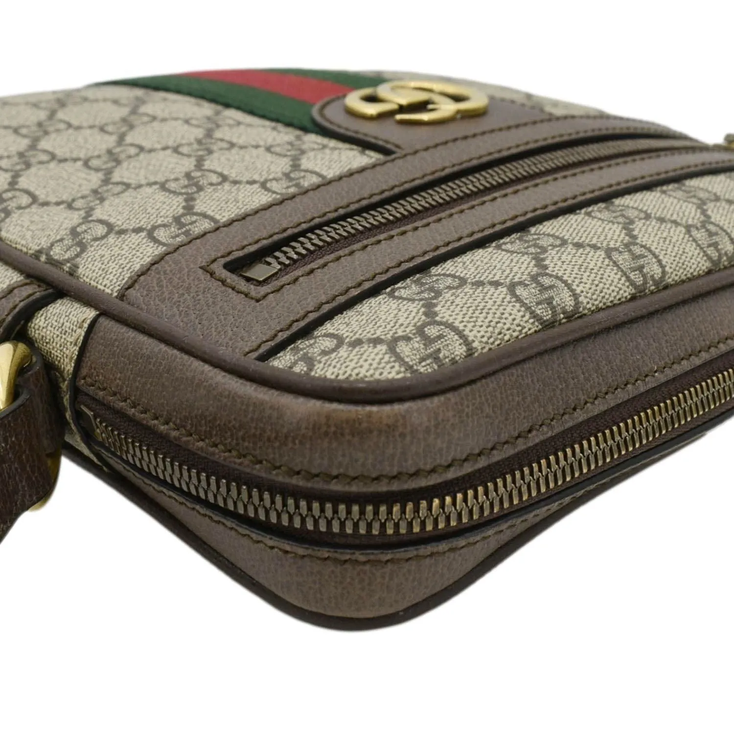 GUCCI Ophidia Small GG Canvas Messenger Bag Beige 547926