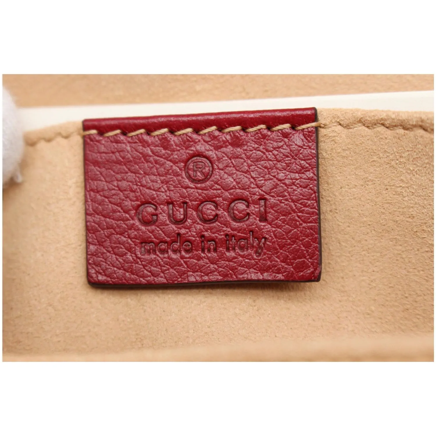 GUCCI Re(Belle) Tiger head Leather Shoulder Bag Red 524620