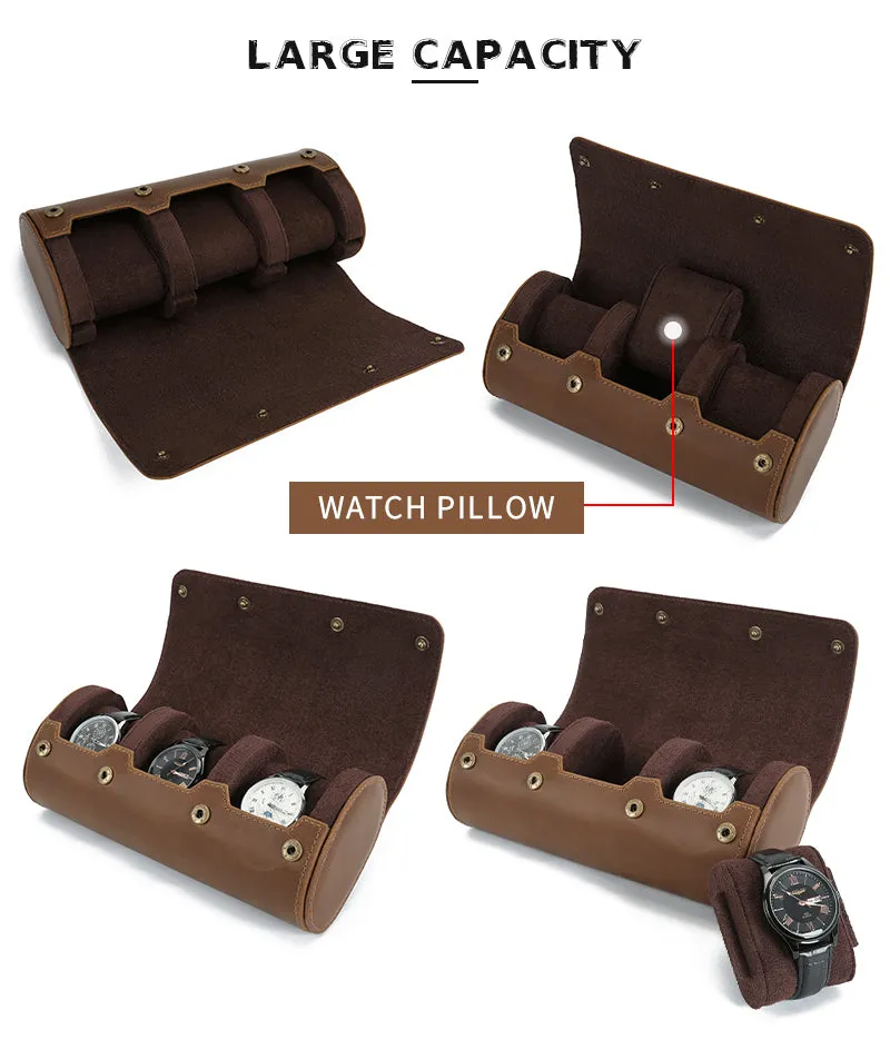 Handmade Vintage Leather Watch Case for Jewelry Storage