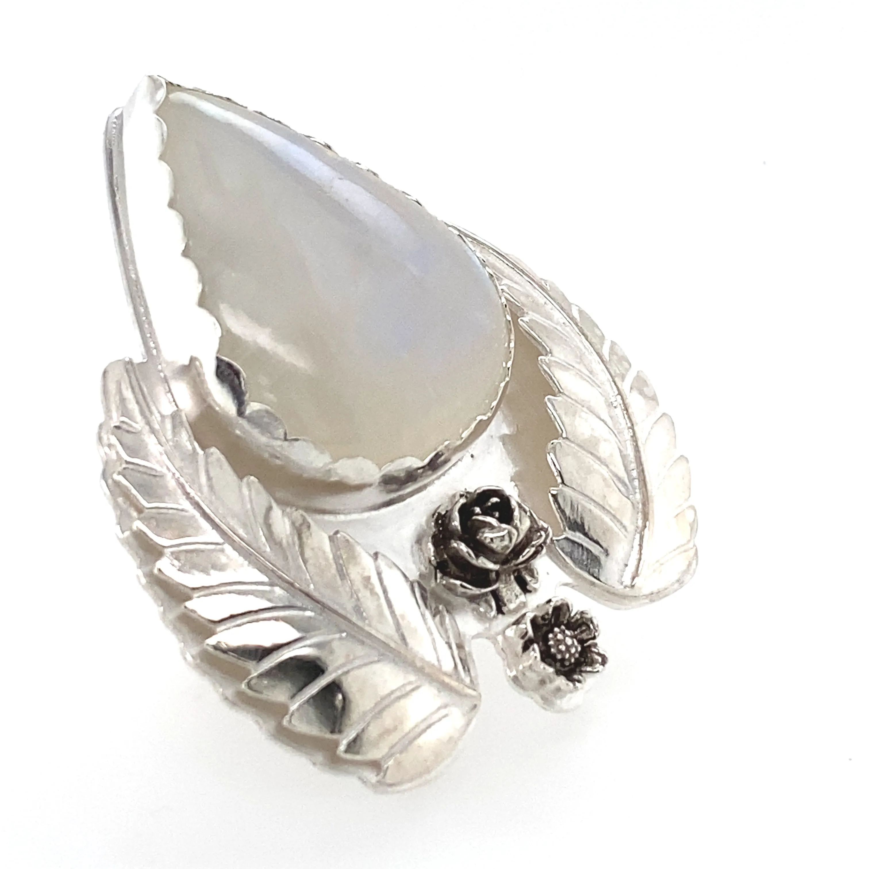 Harvest Moon Floral Moonstone Ring