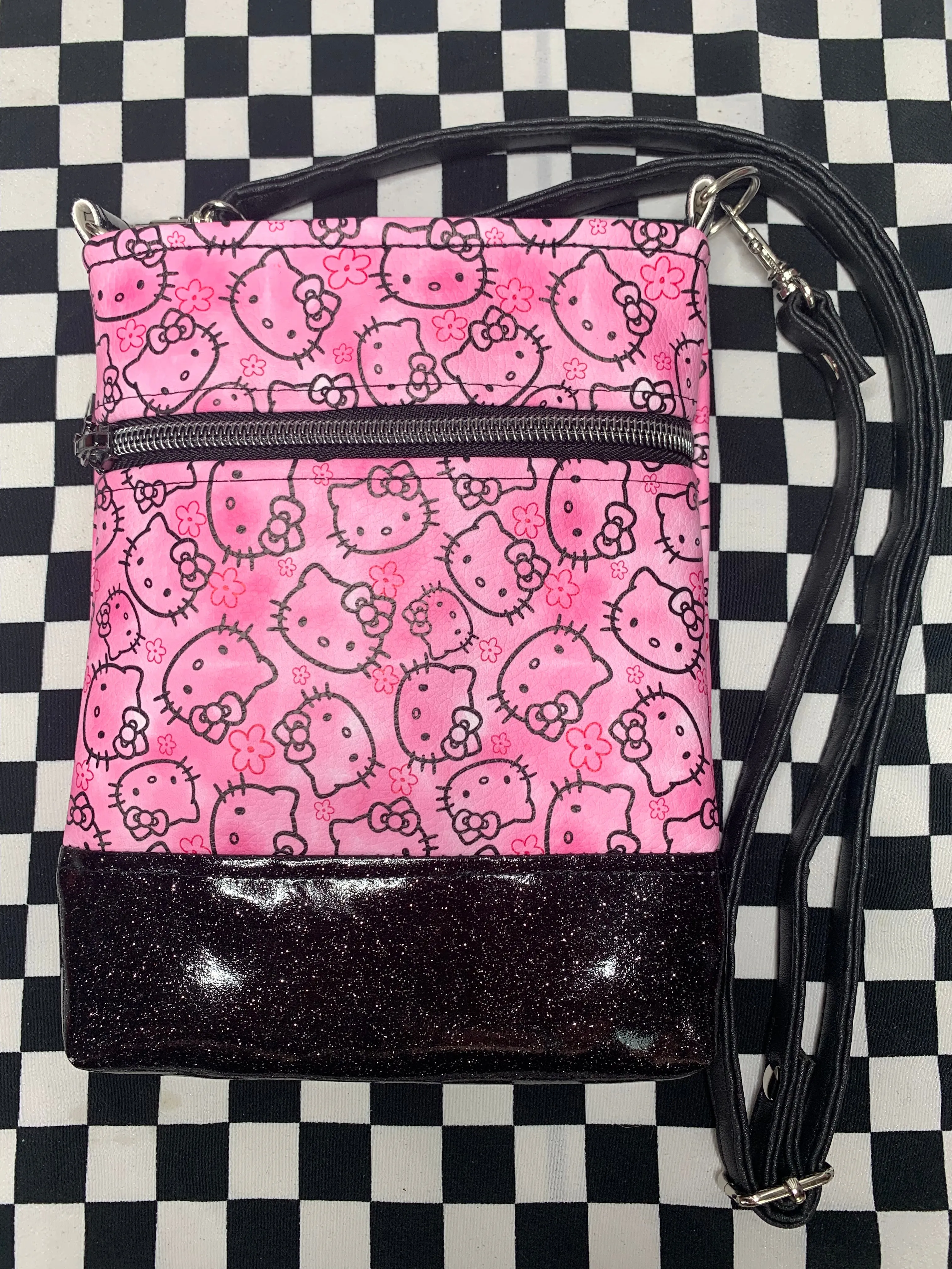 Hello Kitty inspired fan art crossbody bag