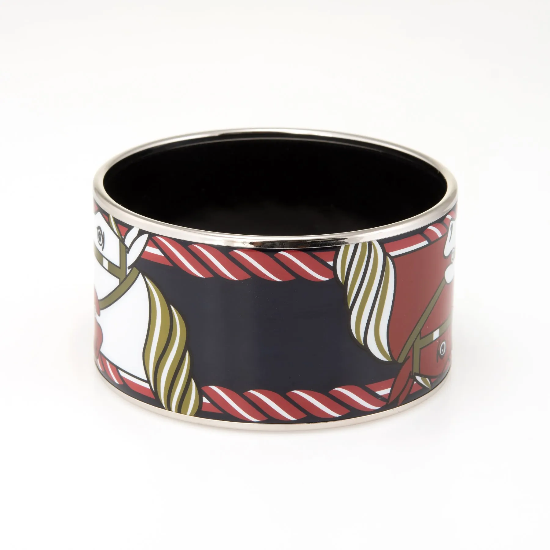 Hermes Enamel Bracelet Extra Wide PM Size 65