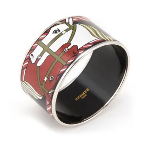 Hermes Enamel Bracelet Extra Wide PM Size 65