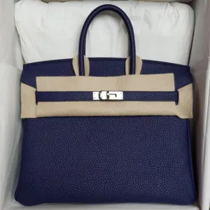 Hermès Birkin 25 Bleu Encre Togo Palladium Hardware PHW