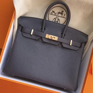 Hermès Birkin 25 Bleu Nuit Togo Rose Gold Hardware RGHW