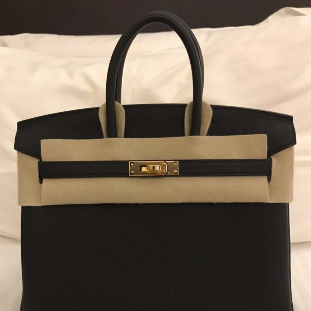 Hermès Birkin 25 Noir (Black) Togo Gold Hardware GHW