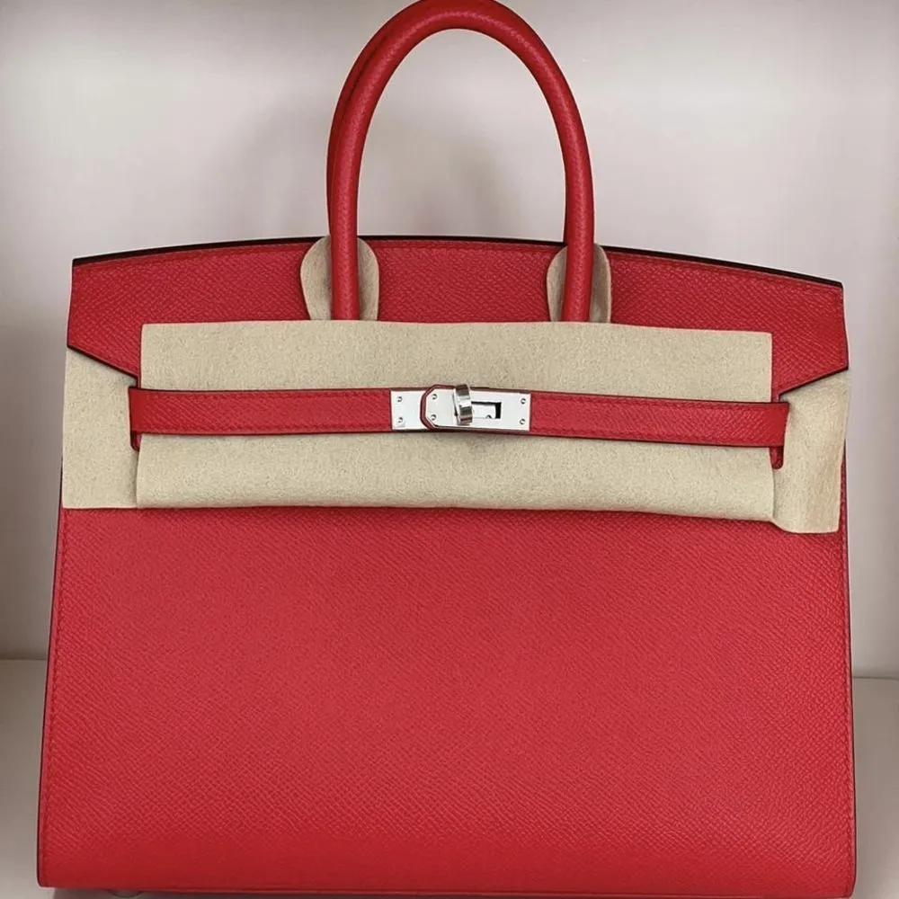 Hermès Birkin 25 Rouge de Coeur Sellier Epsom Palladium Hardware PHW