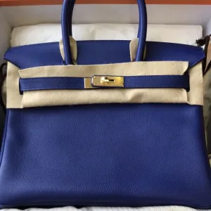 Hermès Birkin 30 Bleu Electrique Taurillon Novillo Gold Hardware GHW