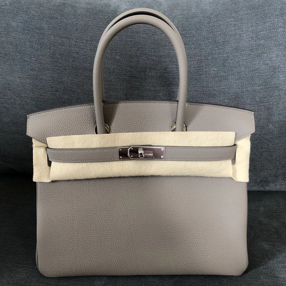 Hermès Birkin 30 Gris Asphalte Togo Palladium Hardware PHW