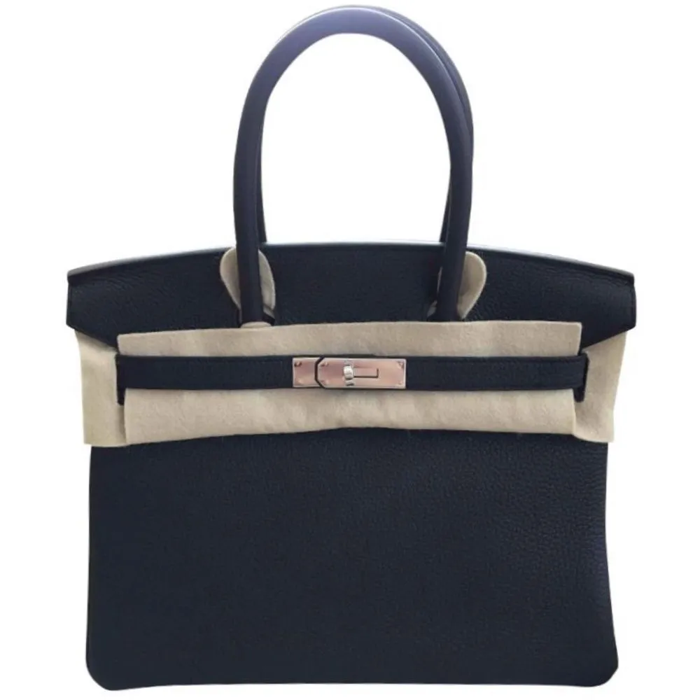 Hermès Birkin 30 Noir (Black) Togo Palladium Hardware PHW