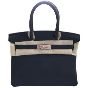 Hermès Birkin 30 Noir (Black) Togo Palladium Hardware PHW